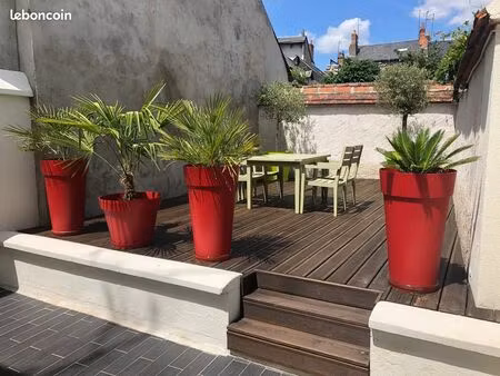appartement t2 meublé 30 m² avec terrasse bois privative 40m² - orléans centre