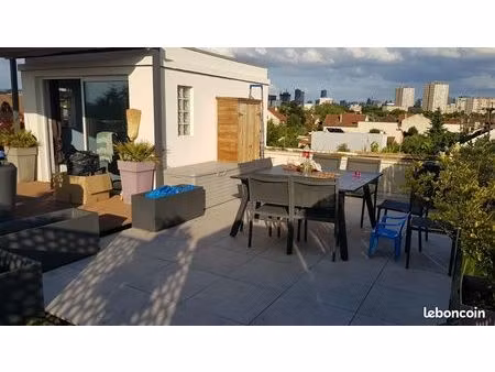 ? duplex familial 110 m² + rooftop 90 m² | 3/4 ch | 2 box | la défense 10 min | meublé tou