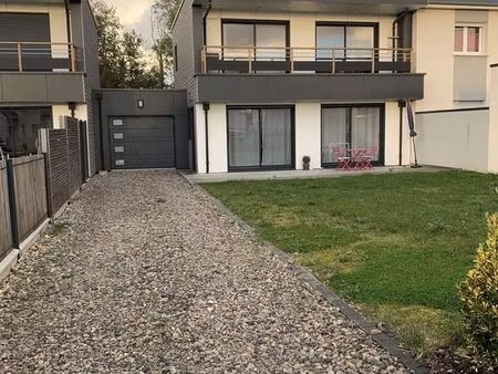 maison récente exposée sud 120m2 proche ouistreham 3 ch. terrain clos 350 m2