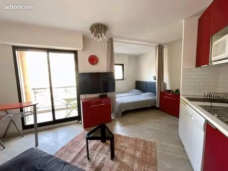 studio rentable - résidence avec piscine - 50m plage - cannes la bocca