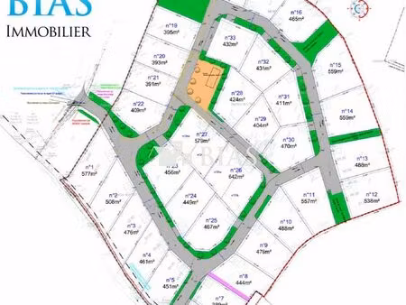terrain 559 m² le breuil-en-auge