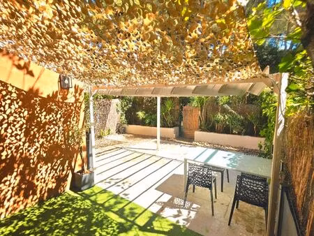 t2 - jardin 40m2- bord de mer - cap liouquet.■t2 + jardin 40m² face pinède — 300m de la me