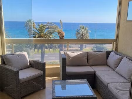 studio front de mer – plages à 20m – terrasse – résidence gardiennée