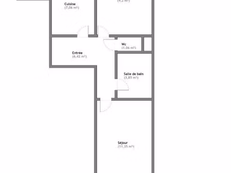 appartement 2 pièces 41 m²