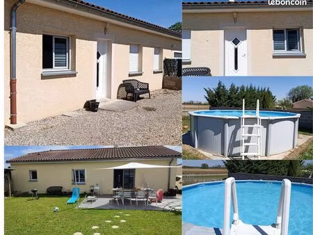 ◊ loyettes – maison 93 m² – 3 chambres – piscine – terrain 701 m² – garage – 310 000 ◊