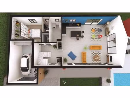 terrain avec maison neuve à vendre