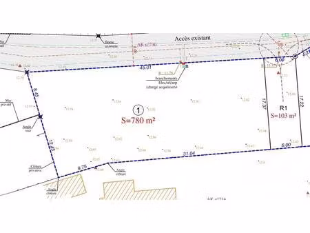 terrain constructible viabilisé à vendre