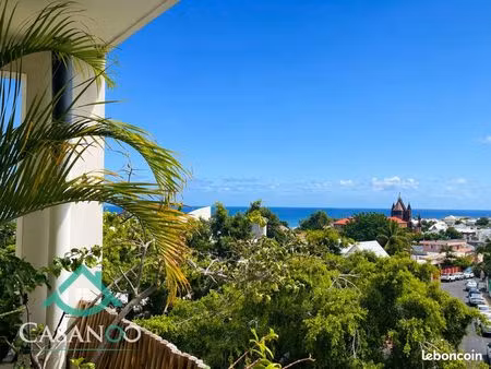 t4 duplex vue mer – dernier étage – saint-denis centre / chu