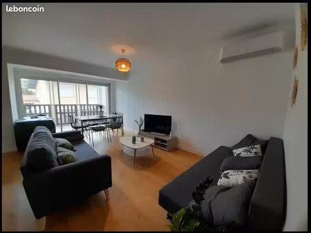 t3 climatisé – 100m plage – terrasse + parking – résidence récente