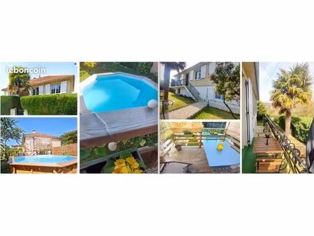 maison avec studette et piscine en bois