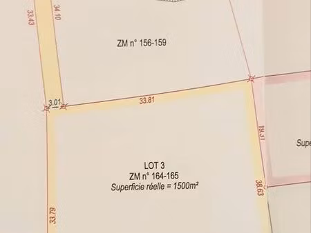 terrain 1500 m2