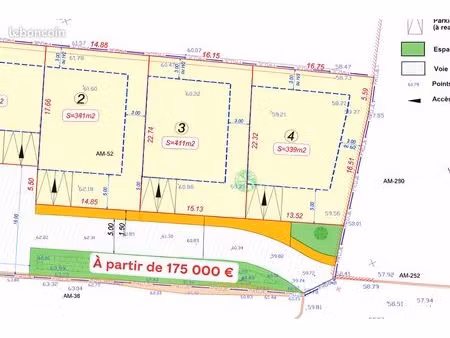 terrains constructibles cournonterral – dès 338 m² – libre constructeur