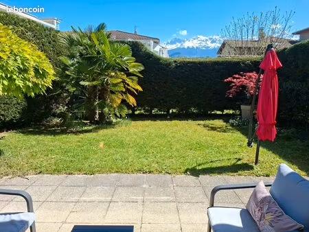 bernin rare - beau t3 (72m2) en grand rez de jardin (365m2) avec garage individuel