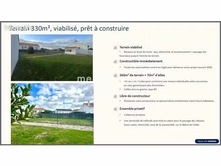 terrain 330 m² le fenouiller