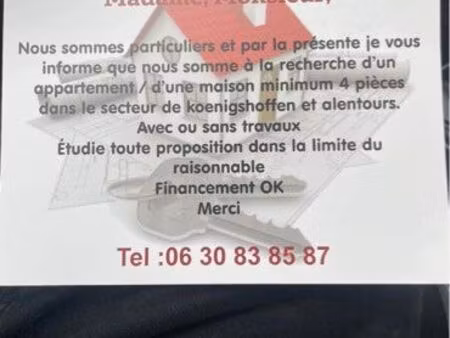 recherche bien immobilier koenigsoffen et alentours