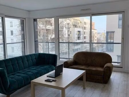 location t3 meublé 70m2 avec parking et grand balcon - quartier les grésillons à asnières-