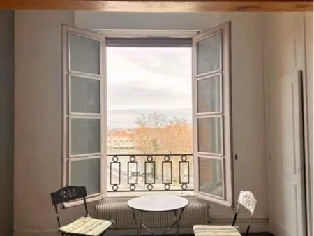 t1bis 29m2 + mezzanine - fer à cheval - vue garonne