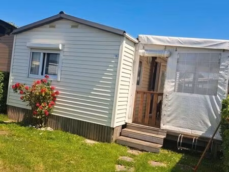 mobil-home 2 chambres (6 couchages) + terrasse couverte + jardinet et chalet – fort-mahon 
