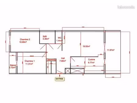 t3 + garage saint martin d'heres / ambroise croizat / croix rouge