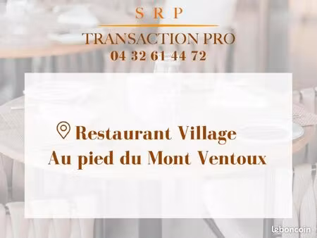 fonds de commerce restaurant aubignan