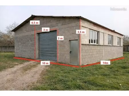 hangar entrepôt - location - 140m2 - pour stockage ou artisan