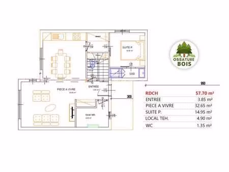 terrain avec maison neuve à vendre