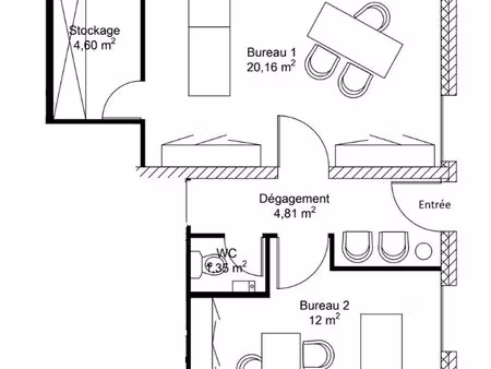 bureau / local / atelier / cabinet (espace pro)