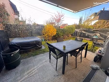 t2 meublé - 42m2 - furdenheim - jardin + 2 places de parking