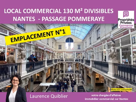 44000 nantes - emplacement n°1 crébillon pommeraye - local commercial a louer 130 m² divis