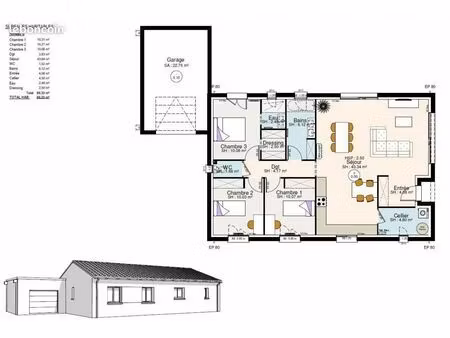 maison 4 pièces 99 m²