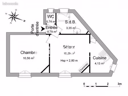 appartement 2 pièces 29 m²