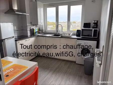 appartement meublé 50 m2 - toutes charges comprises – (elec+eau+chauffage+wifi+lave linge)