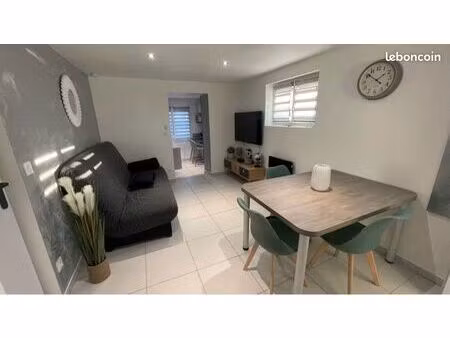 studio entièrement rénové avec terrasse jardin parking