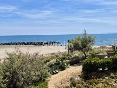 le cap d'agde : grand t2 +cabine vue mer