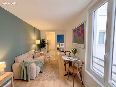 t2 lumineux refait à neuf 27m2 métro charonne