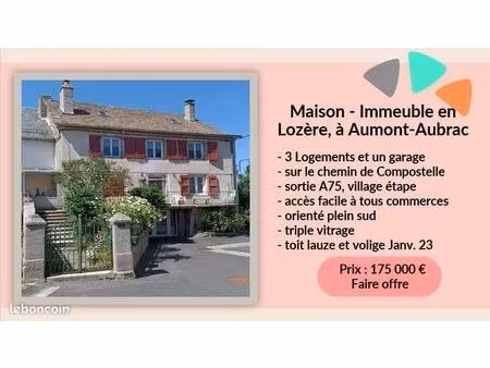 maison - immeuble en lozère  à aumont-aubrac