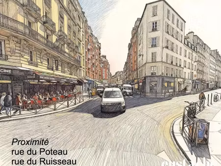 location locaux professionnels 90 m² à paris 18ème (75018)  2 666 €