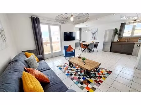 t3 63m² meublé+++/résidence calme/garage/balcon