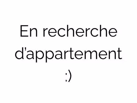 nous recherchons un appartement...