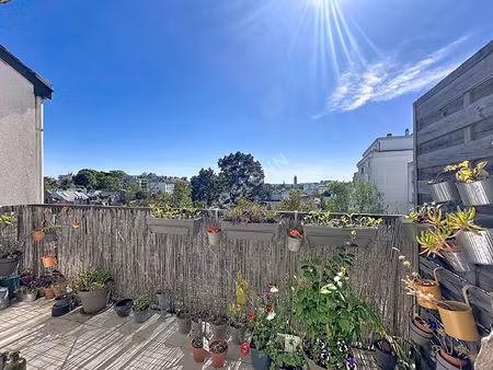 nantes tortière - t3  73m²  2 chambres  balcon  stationnement