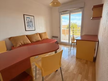 studio meuble proche du chu 18 m² + balcon