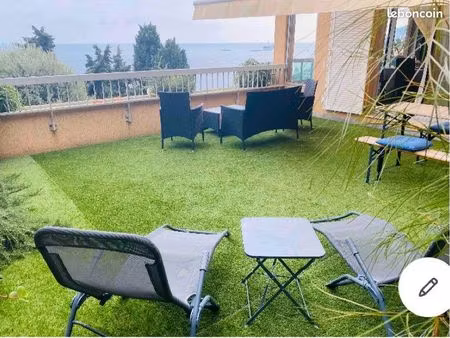location 2p rcm cabbe vue mer 40m2 + terrasse 35m2
