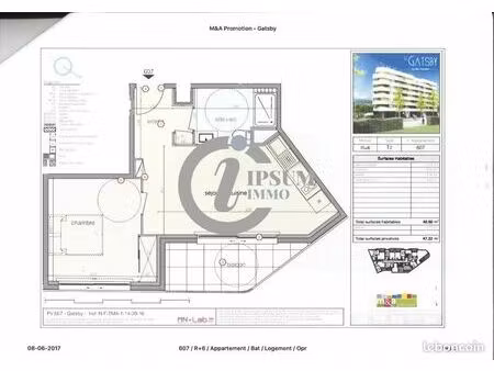 appartement 2 pièces 41 m²