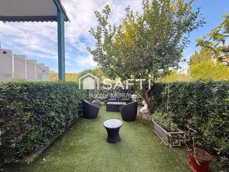 saint-cyprien plage  t2 renove avec jardin dans belle residence avec piscine et stationnem