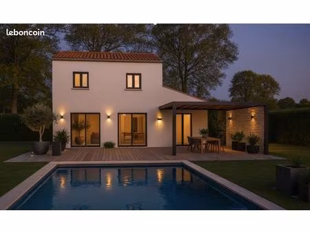 maison neuve 110 m² avec 4 chambres et garage sur terrain de 505 m² à eyguières (13430)