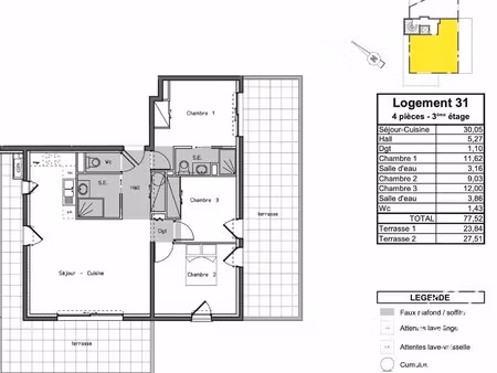 achat : appartement (83600)