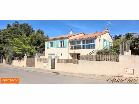 charmante maison familiale de 114m2 avec vue mer et étang-leucate (11370)