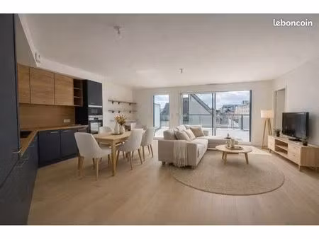 quartier anatole france : t4 de standing au dernier étage avec terrasse xxl de 51m²