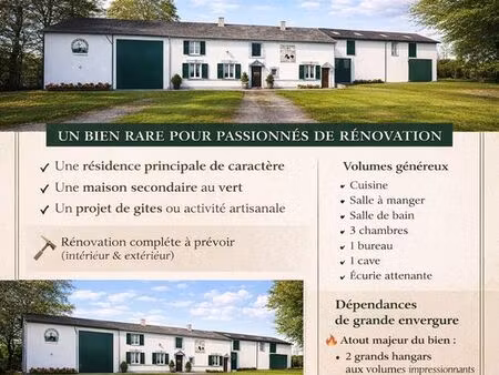 maison / ferme avec 2 grands hangars et 1 écurie