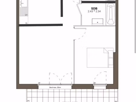 appartement t2 45m2 purpan